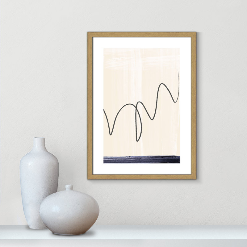 Départs II - reproduction d'art encadrée, Papier avec cadre beige, H 23 po x l 17 po x P 0,75 po