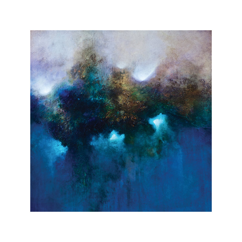 Blue Waters by Dean Crouser - Painting on Canvas, No Frame, 93.98 cm H x 93.98 cm W x 1.91 cm D