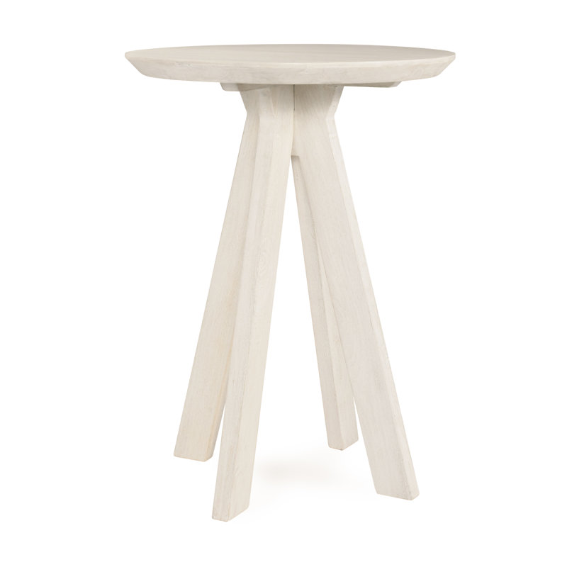 Furley 32" Round Counter Height Dining Table, White Wash, 42"