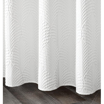 Rideau de douche pour la salle de bain, tissu texturé en relief 3D, ensemble de rideau de douche moderne en tissu doux avec crochets, hydrofuge et durable