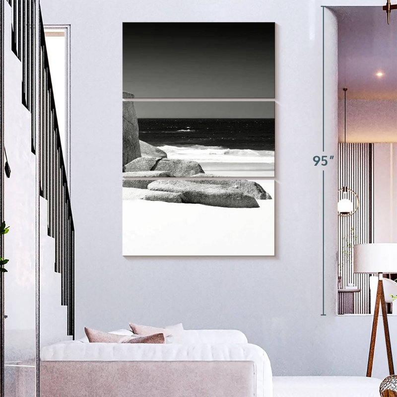 Nicci Tranquil White Sand Beach I, 74" H x 48" W