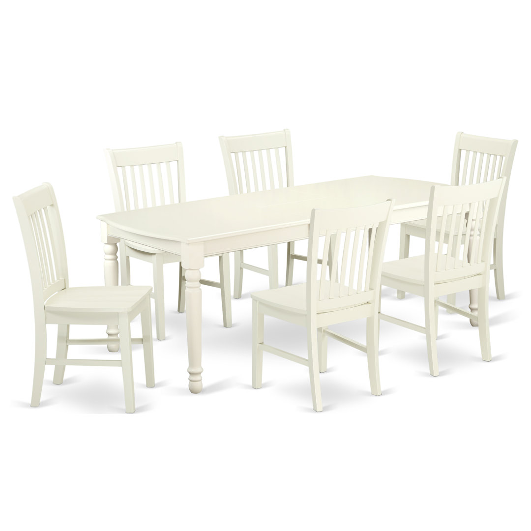 Feasterville Extendable Rubberwood Solid Wood Dining Set Canora Grey Pieces 