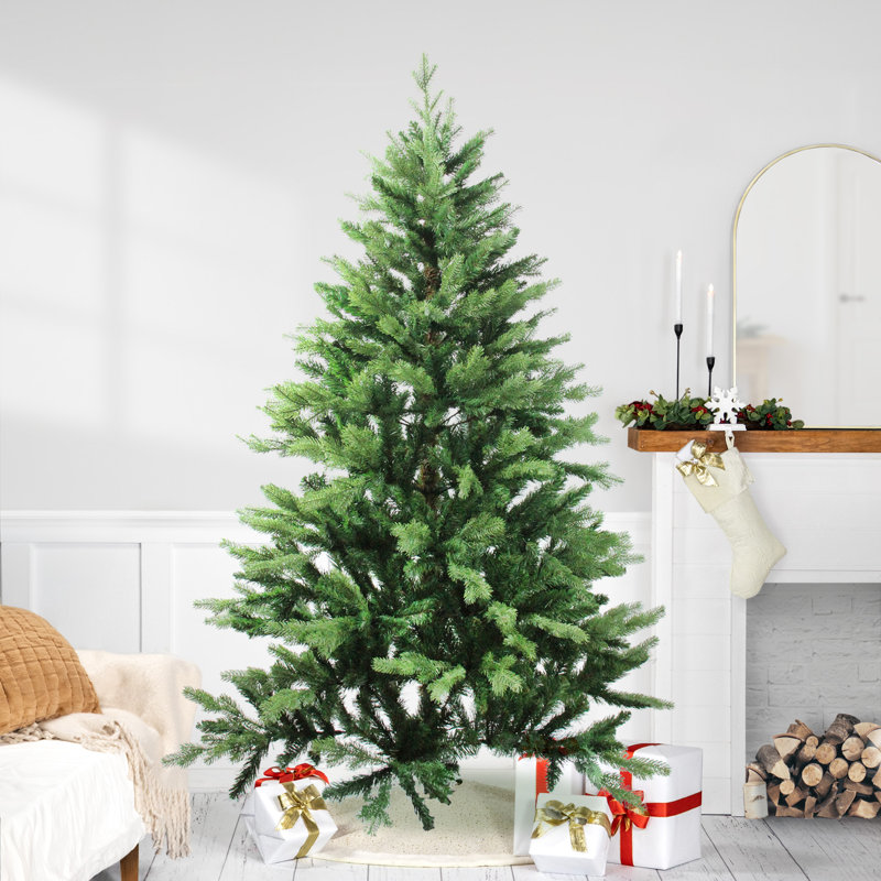 Arbre de Noël artificiel mixte pin Eden - non éclairé, H 7 pi