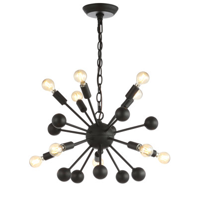 Luminaire sphère suspendu unique 10 lumières Ibraheem