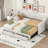Twin XL to King Size Upholstered Daybed with Two Drawers-20735752