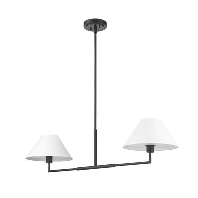 Lustre 2 lumières Ryckman en nickel brossé