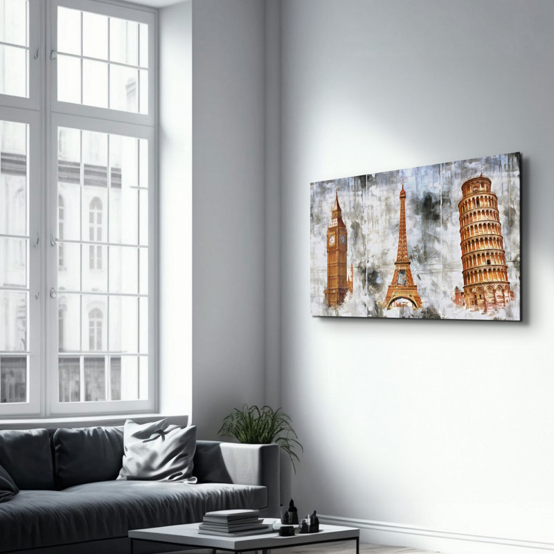 Peinture décorative en verre trempé