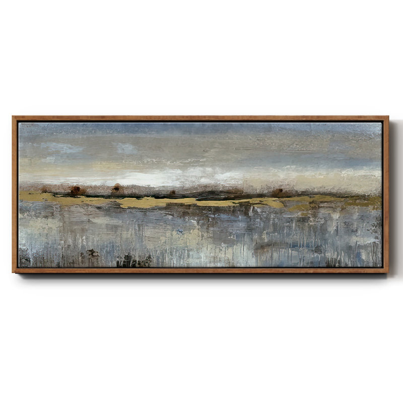 Abstract March II- Framed Canvas, 24" H x 60" W