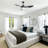 47 Inch Ceiling Fan With 22W LED Light And Remote Control 6 Speeds Reversible DC Motor For Bedroom-2122965095