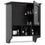 Armoire à pharmacie murale compacte avec 2 portes et tablettes à serviettes réglables pour la toilette, la salle de bain, le salon et la cuisine
