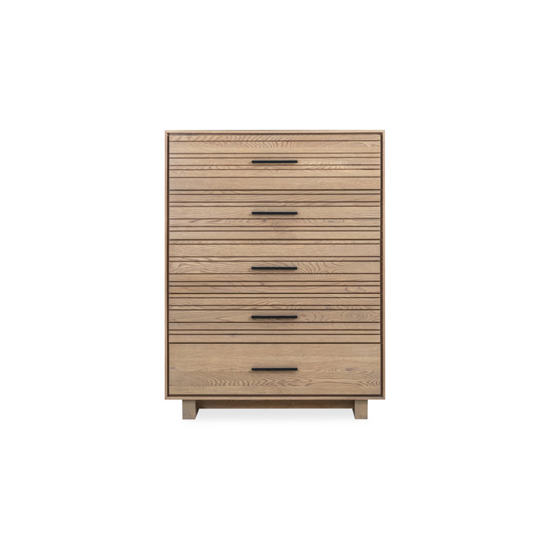 Commode à 5 tiroirs Batten en chêne blond
