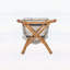 Ensemble de tabourets de bar d'extérieur en bois fini teck avec osier gris clair, durable et élégant