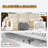 111" Wide L-Shaped Corduroy Modular Sectional Sofa With Ottoman, No Assembly Needed-581127572
