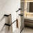 Towel Racks for Bathroom, Stainless Steel Double Towel Bar with Wall Mounted, Modern Towel Rod for Bathroom Kitchen Laundry, Rectangular Frame Bath Towel Holder, Rust Resistant Towel Shelf