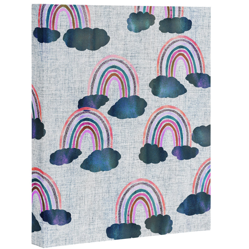 « just rainbows », impression sur toile, H 30 po x l 24 po x P 2 po
