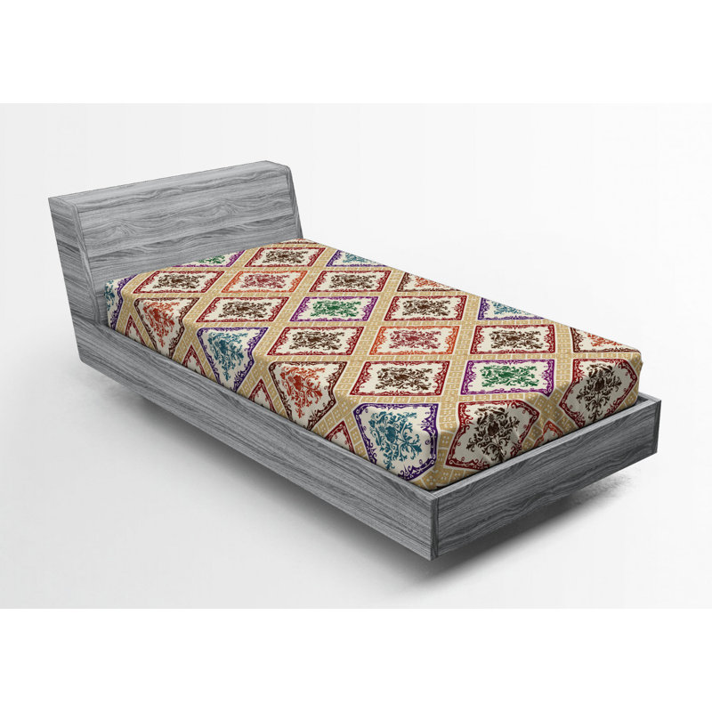 Microfiber Damask Fitted Sheet, Twin XL Fitted Sheet