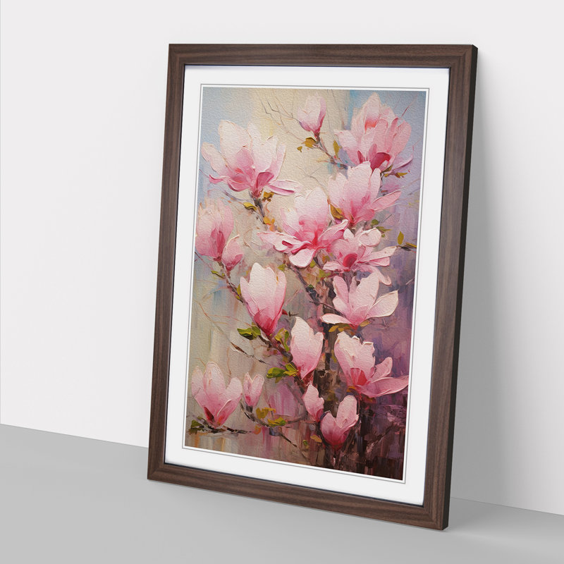 Floral Impressionism Framed Print, Walnut Framed, 34cm H x 25cm W