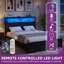 96cm Height Bed Frame with LED Headboard No Box Spring Needed-1614605777-1867916873