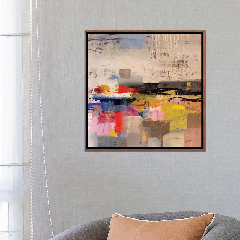 " Float " by Julian Spencer, No Mat, Classic Brown Wood Framed Canvas, 26" H x 26" W x 1.5" D