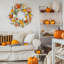 Citrouille artificielle 24 ", baies et feuilles d'érable artificielles d'automne Juliann