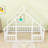 Wood House-Shaped Floor Bed With Guardrails-528129509-528129498