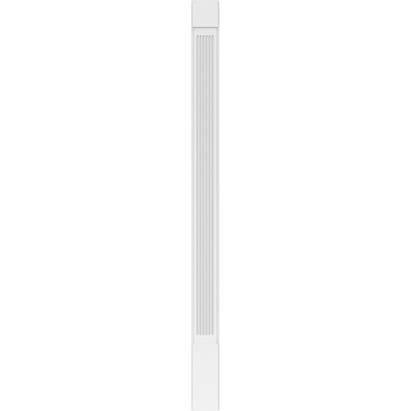 Pilastre cannelé en PVC (la paire), Base et chapiteau standards, 9 po x 90 po x 2 po