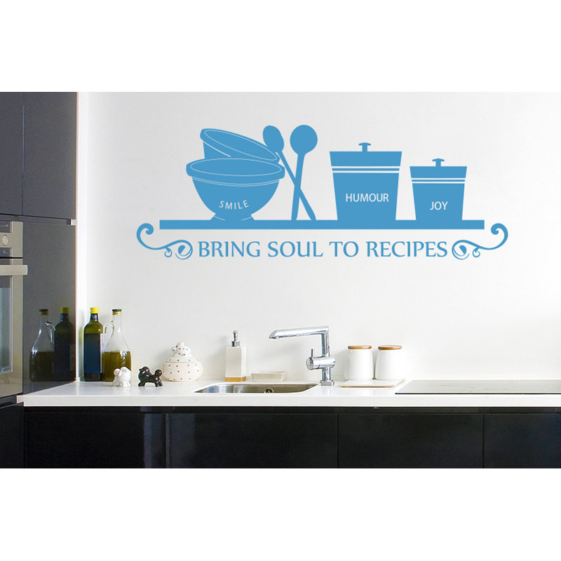 Food & Beverage Wall Decal, Large, Blue