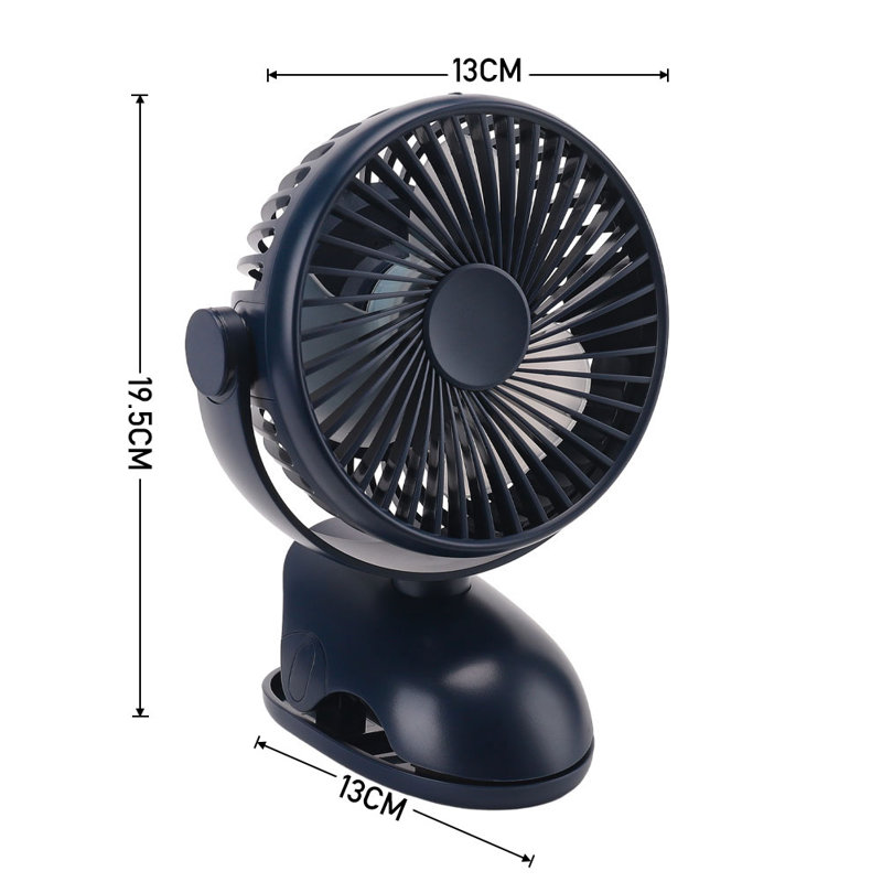 Living And Home 19.5cm Pedestal / Standing Fan Fan, Black