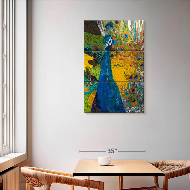 Brampt Fine Feathered Fowl, 57" H x 36" W