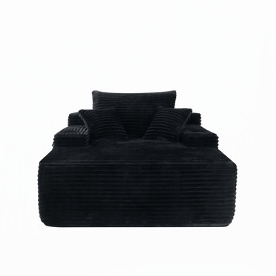 Chaise longue convertible sans os avec rembourrage à ressorts et sans assemblage
