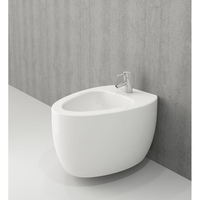 Etna Wall-Hung Bidet - 54cm, Gloss White