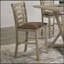 Ensemble de 2 chaises de salle à manger à hauteur de comptoir de style rustique moderne en bois massif
