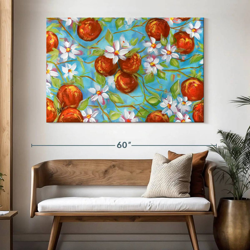 Yarlin Orange Blossoms, 34" H x 51" W