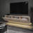 Modern TV Stand with Push to Open Doors, Travertine Color, 63.0 x 13.8 x 27.6 inches | 100% Melamine Coated Particle Board, Thickness: 0.7 inches | Wall-Mountable Design with Numerous Shelves | Stylish & Functional for Living Room & Entertainment Spaces