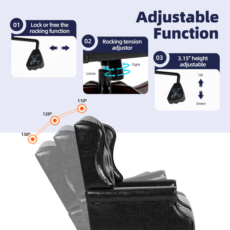 Byrant Executive Chair with Headrest, Black