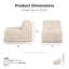 Canapé modulaire compressé sans accoudoirs en mousse de fausse fourrure 5 pièces Boneless Cathryn-1943473584
