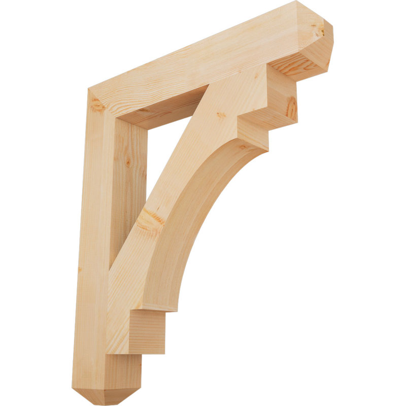Support lisse Merced Craftsman, Sapin de Douglas, H 42 po x l 5,5 po x P 36 po