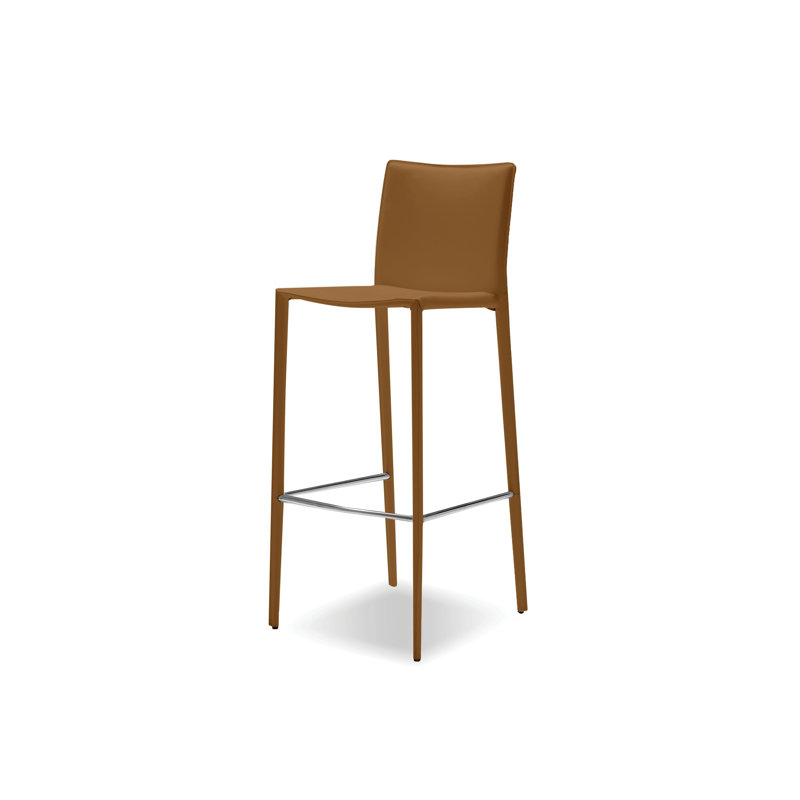 Zak Upholstered Counter Stool, Caramel, Counter Stool (26" Seat Height)