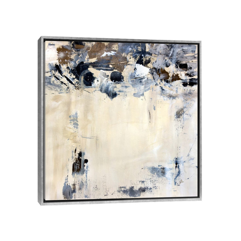 Reproduction d’art par Julian Spencer-Metallic Spice, H 26 po x l 26 po x P 1,5 po, Toile avec cadre argenté, Pas de tapis