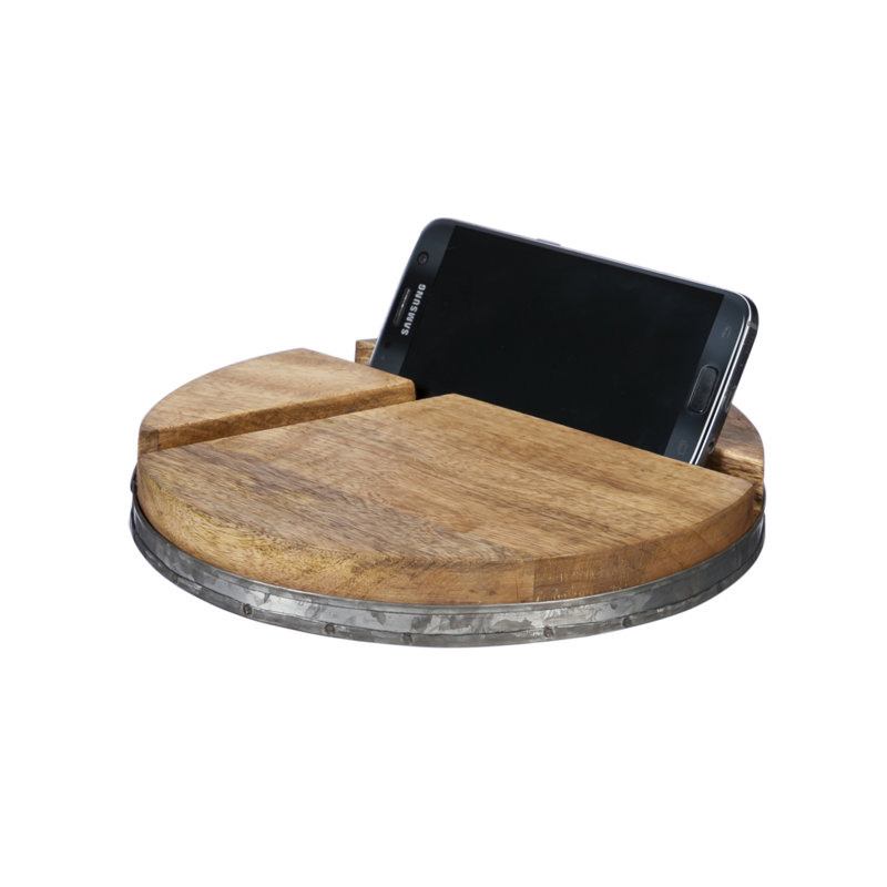 Galvanized Mango Wood Accent Stands