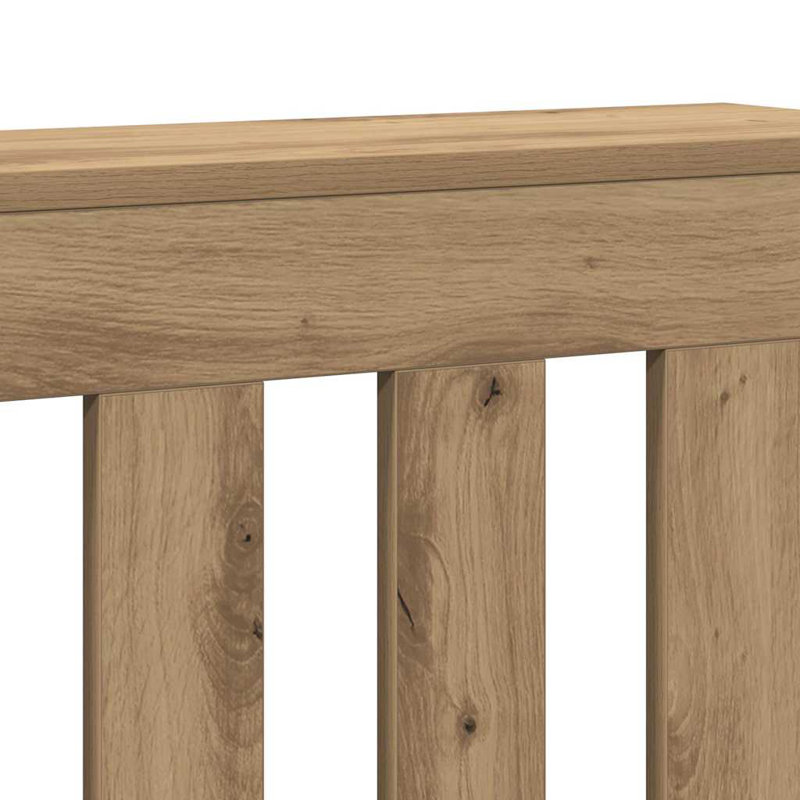 Large Radiator Cover, Artisan Oak, 149 x 20 x 82 cm, Vertical Slats