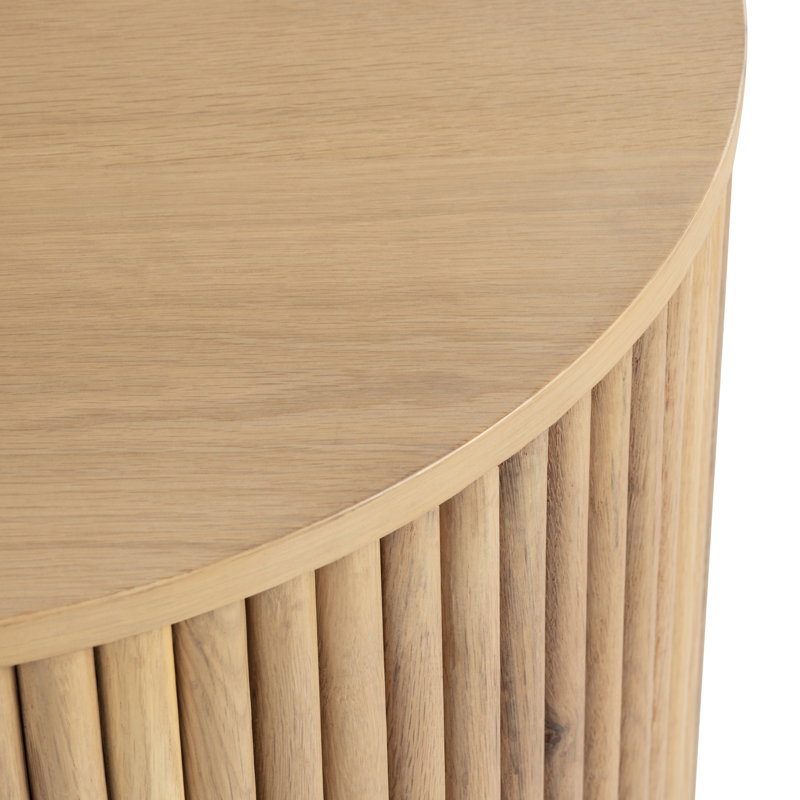 Table d'appoint ronde ronde brun