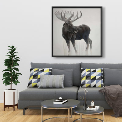 Toile encadrée beige Bull Moose