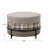 Stacked Upholstered Ottoman with Metal Legs