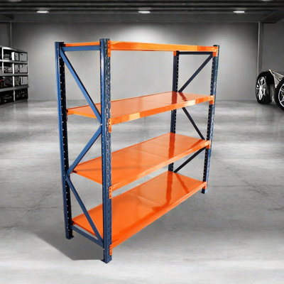 Étagère en métal robuste pour le magasin - capacité de 4 400 lb, 4 niveaux, réglable, garage réglable, garage, atelier, commercial