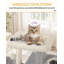 Cat Tree, 98 cm Tower, Sisal Scratching Post, Cats Tower for Indoor, Multi-Level Stable Cat Tree with Cats House, 2 Caves, Pompoms,  Dark Grey, Light Grey-524837921-505333552