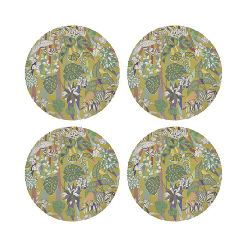 Sabi Jungle Pebble 16" Vinyl Placemat, Dijon