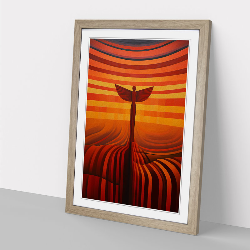Single Picture Frame Print on Wood, Oak Framed, 64cm H x 46cm W