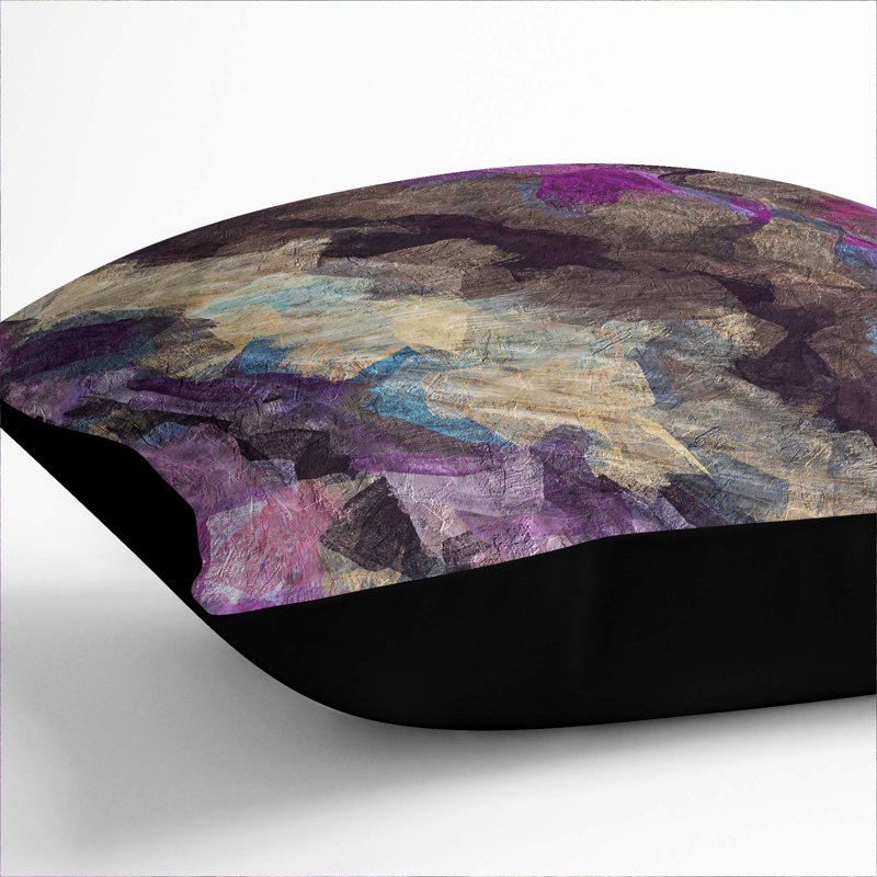 Square Throw Cushion, 55cm H x 55cm W x 20cm D, Black