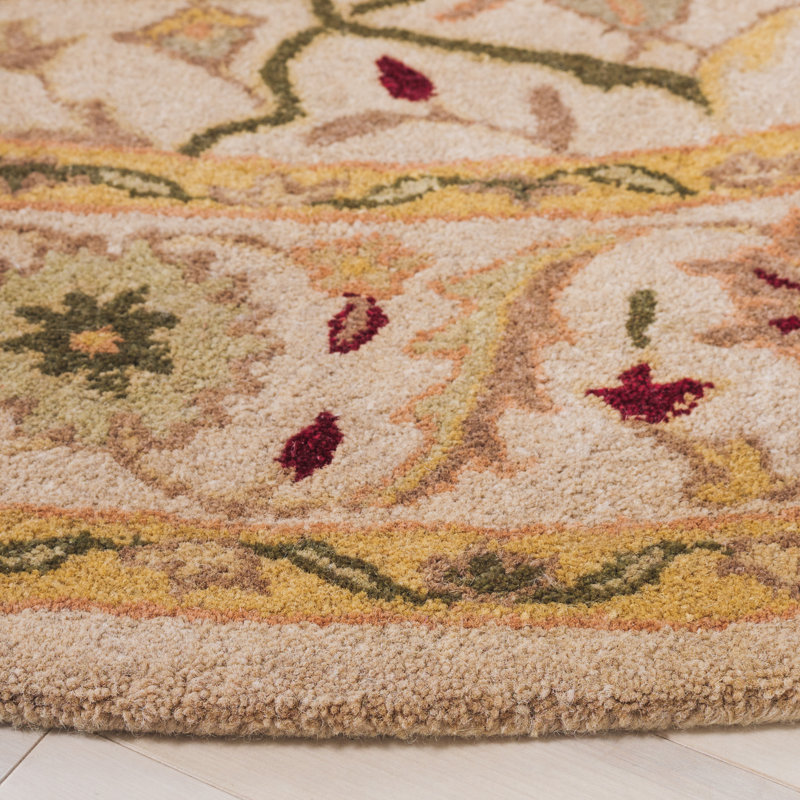 Tapis oriental en laine touffeté à la main Dunbar, Rond 6 pi